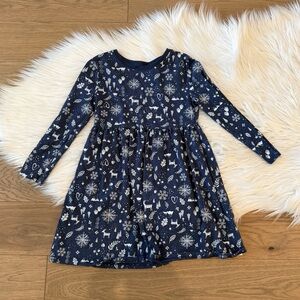 Old Navy Kids Dress in Blue with White Patterns